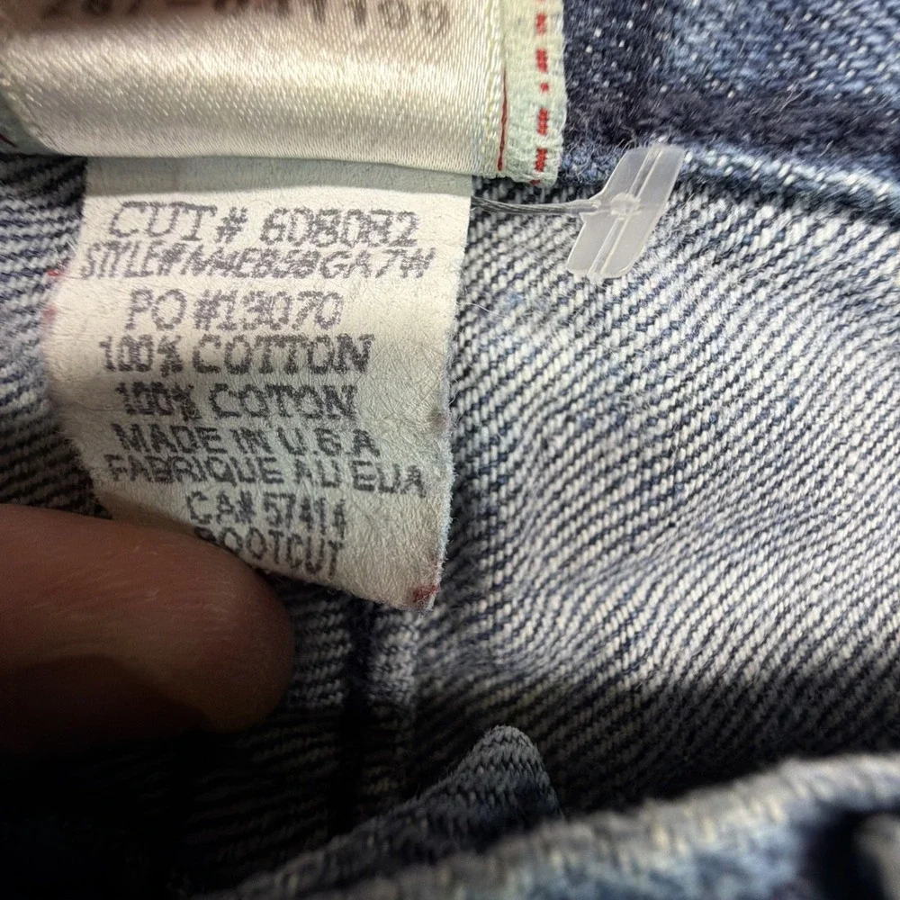 Vintage True Religion Jeans Mens 33 (Fits 34x32) Blue Flap Pockets Boot Cut